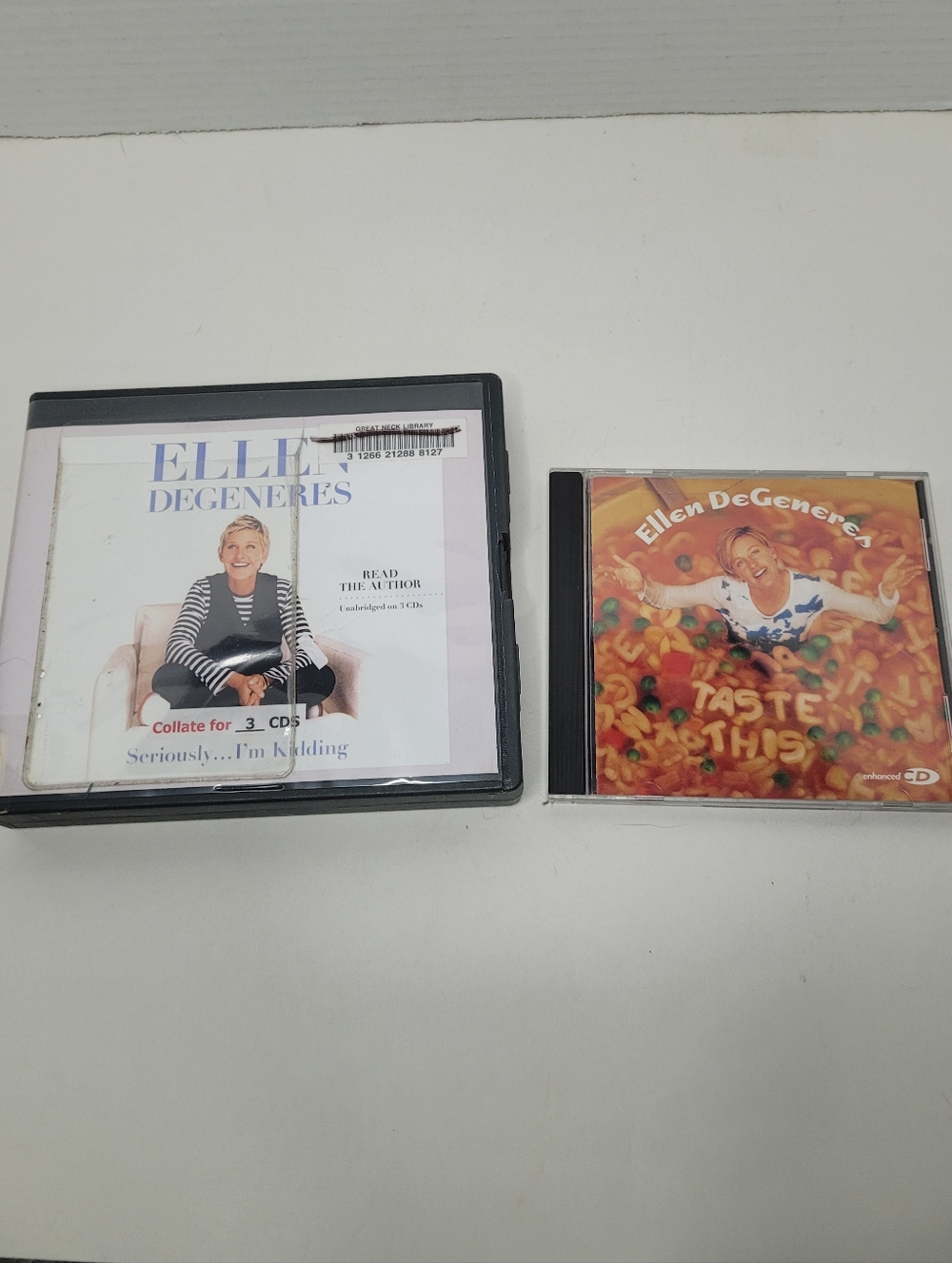 Ellen Degeneres Books On Audio CDs  Lot of Two